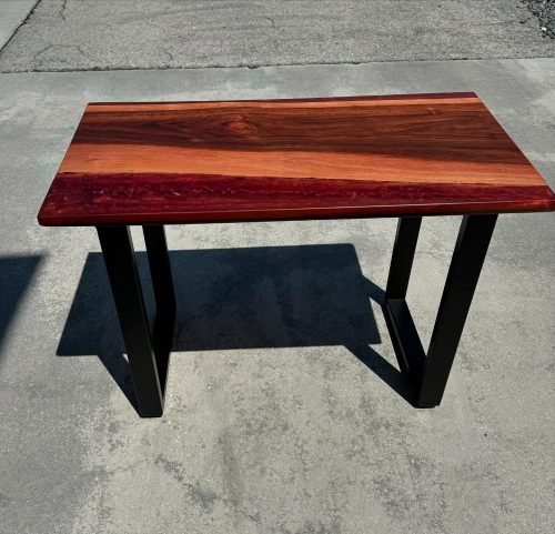 T-05 Patagonian Rosewood Table with Auburn Epoxy (satin finish) 33x16x24H